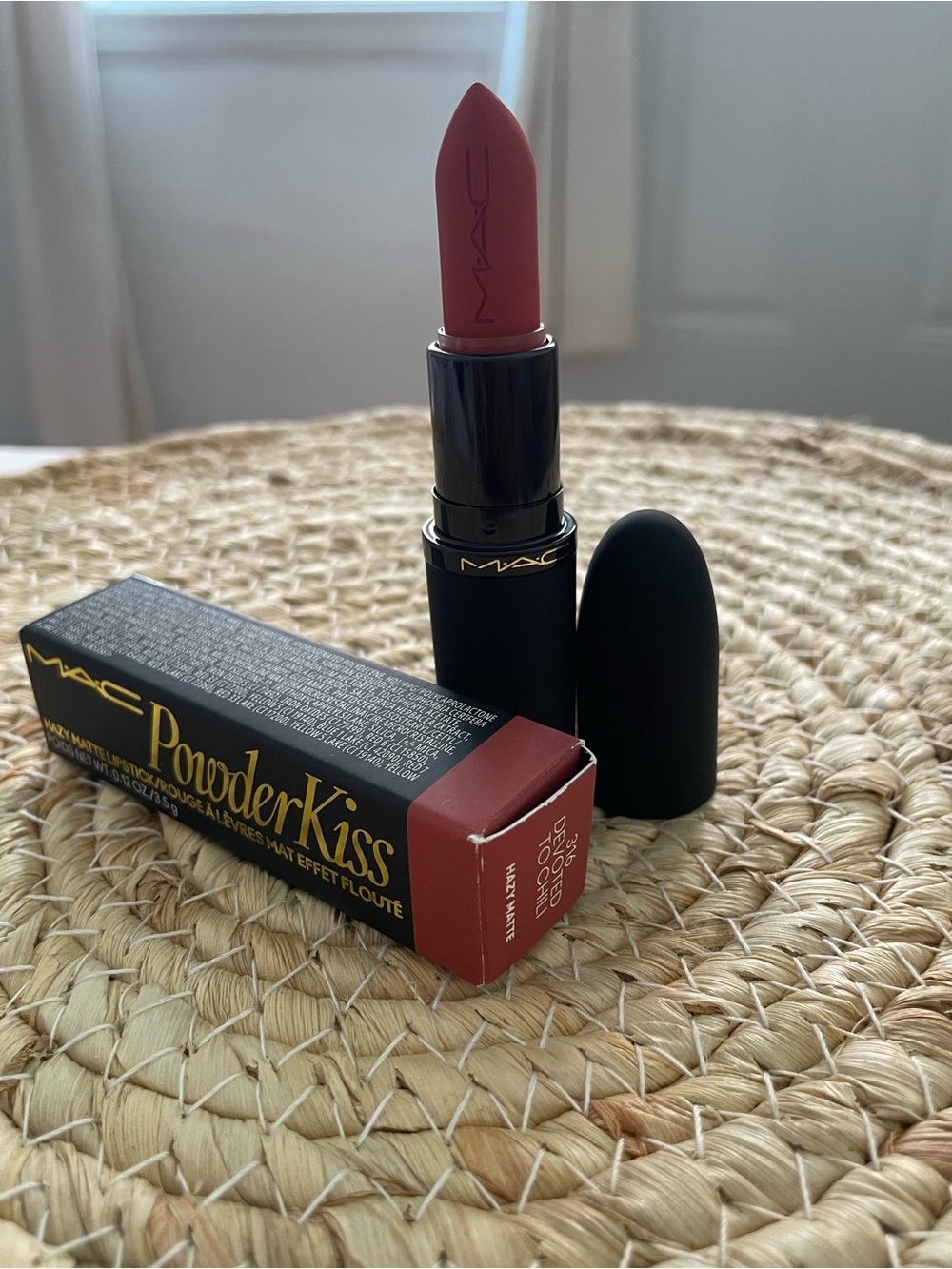 MAC PowderKiss Hazy Matte Lipstick — 316 Devoted to Chili